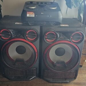 LG Black and Red Bluetooth Boombox